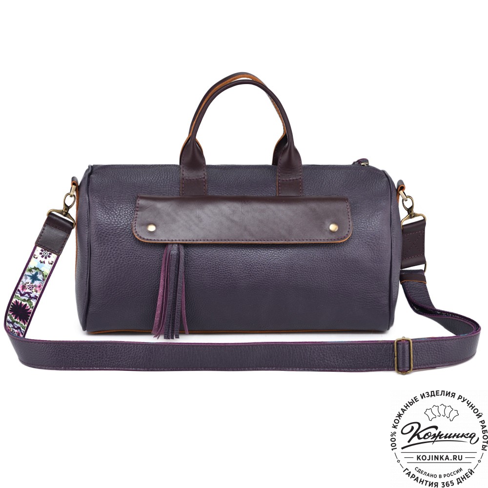 Женская кожаная сумка "Византия" (баклажан)